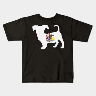 Chiweenie Dog Lover Illinois Flag Kids T-Shirt